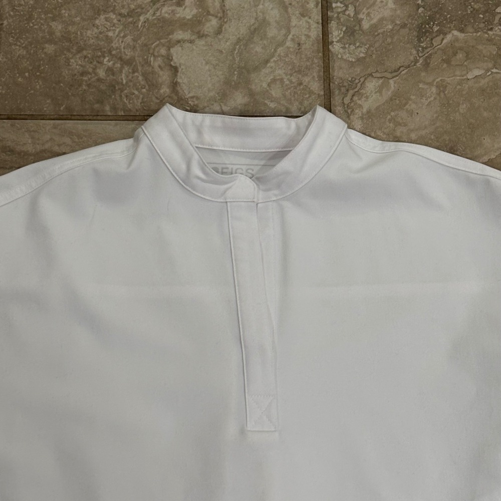 FIGS White Technical Collection Sleeveless Mandarin Collar Scrub Top S W22SW1041 - Picture 4 of 10